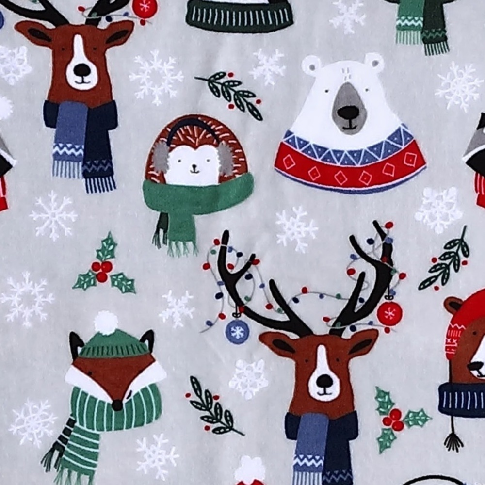 Festive Gray Holiday Throw Blanket - Picture 4 of 4
